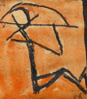 Strichmannchen mit Bogen by Egon Schiele Oil Painting