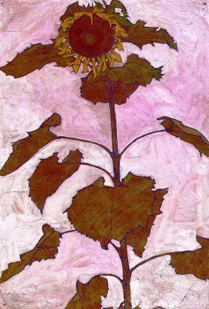 Sunflower by Egon Schiele Oil Painting