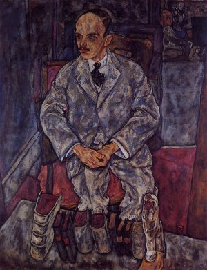 The Art Dealer Guido Arnot Oil painting by Egon Schiele