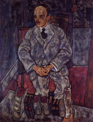 The Art Dealer Guido Arnot by Egon Schiele Oil Painting