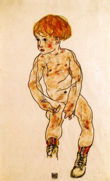 Main Product Photo of The Artist's Nephew, Anton Peschka, Jr Painting by Egon Schiele