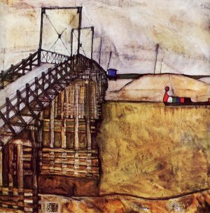 The Bridge by Egon Schiele Oil Painting