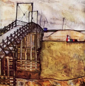 The Bridge Oil painting by Egon Schiele