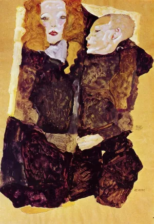 The Brother by Egon Schiele - Oil Painting Reproduction