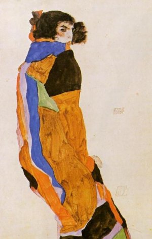 The Dancer Moa Oil painting by Egon Schiele