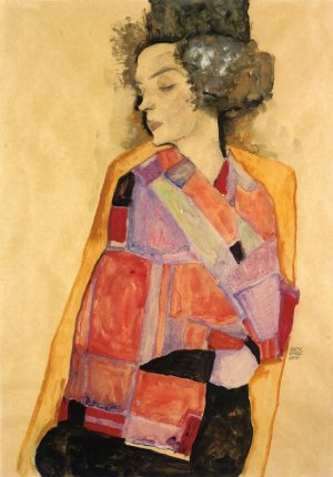 The Daydreamer Gerti Schiele Oil painting by Egon Schiele