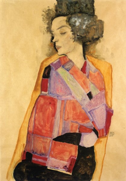 Main Product Photo of The Daydreamer Gerti Schiele Painting by Egon Schiele