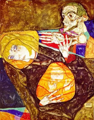The Holy Family by Egon Schiele Oil Painting