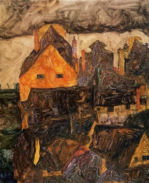 The Old City I also known as Dead City V Oil painting by Egon Schiele