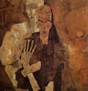 The Self-Seers II also known as Death and Man by Egon Schiele Oil Painting