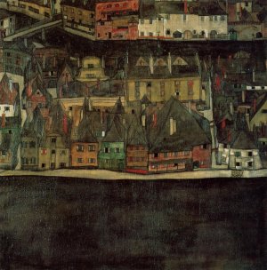 The Small City II by Egon Schiele Oil Painting
