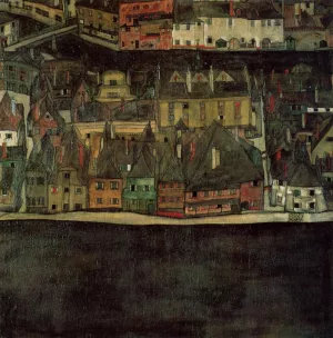 The Small City II Oil painting by Egon Schiele