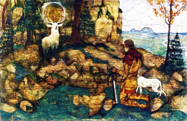 Main Product Photo of The Vision of St. Hubert Painting by Egon Schiele