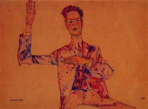 Willy Lidl Oil painting by Egon Schiele