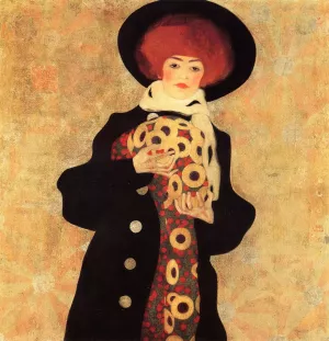 Woman with Black Hat by Egon Schiele - Oil Painting Reproduction