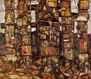 Woodland Prayer Oil painting by Egon Schiele