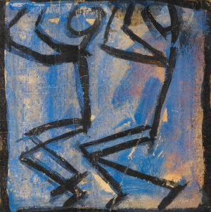 zwei Strichmannchen by Egon Schiele Oil Painting