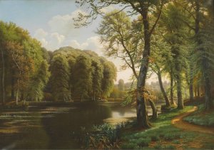 A Summer's Day by Eiler Rasmussen Eilersen Oil Painting