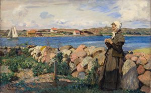 From the Norwegian Archipelago by Eilif Peterssen Oil Painting