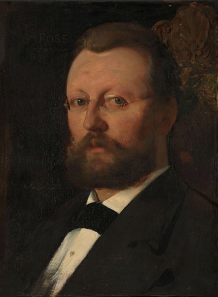 Portrait of the Painter Christian Meyer Ross  by Eilif Peterssen - Hand-Painted Oil Painting Reproduction
