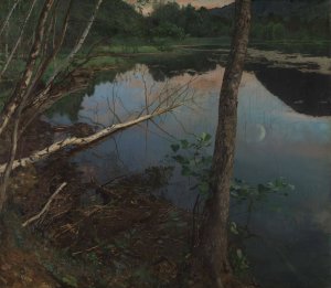 Summer Night by Eilif Peterssen Oil Painting