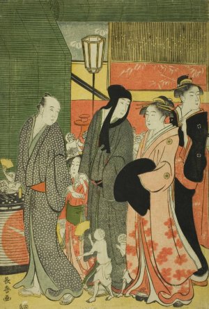 Good and Evil Influences by Eishosai Choki Oil Painting