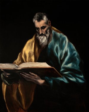 Apostle Saint Simon by El Greco (Domenikos Theotokopoulos) Oil Painting