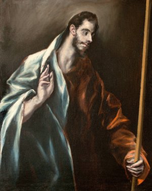 Apostle St Thomas by El Greco (Domenikos Theotokopoulos) Oil Painting