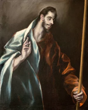 Apostle St Thomas by El Greco (Domenikos Theotokopoulos) Oil Painting