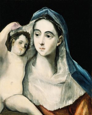Madonna And Child by El Greco (Domenikos Theotokopoulos) Oil Painting