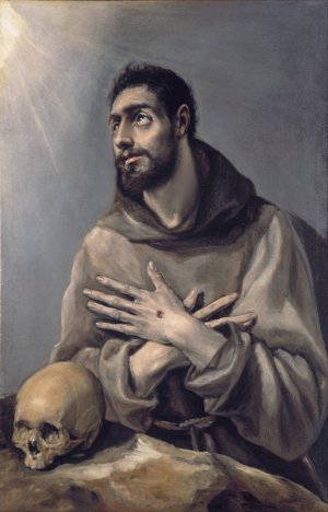 Saint Francis In Ecstasy by El Greco (Domenikos Theotokopoulos) Oil Painting