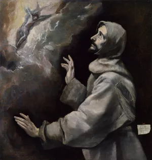 Saint Francis Receiving The Stigmata Oil painting by El Greco (Domenikos Theotokopoulos)
