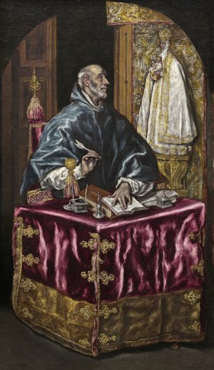 Saint Ildefonso by El Greco (Domenikos Theotokopoulos) Oil Painting