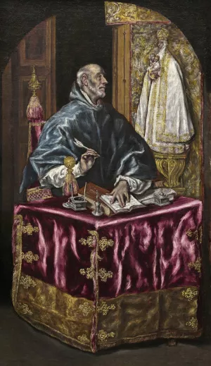 Saint Ildefonso by El Greco (Domenikos Theotokopoulos) Oil Painting