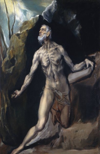 Saint Jerome  by El Greco (Domenikos Theotokopoulos) - Hand-Painted Oil Painting Reproduction
