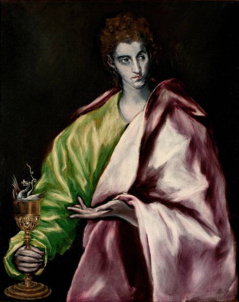 Saint John the Evangelist  by El Greco (Domenikos Theotokopoulos) - Hand-Painted Oil Painting Reproduction