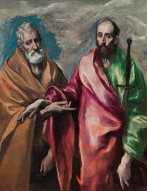 Saint Peter And Saint Paul by El Greco (Domenikos Theotokopoulos) Oil Painting