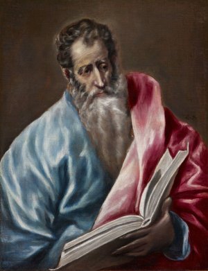 St. Matthew by El Greco (Domenikos Theotokopoulos) Oil Painting