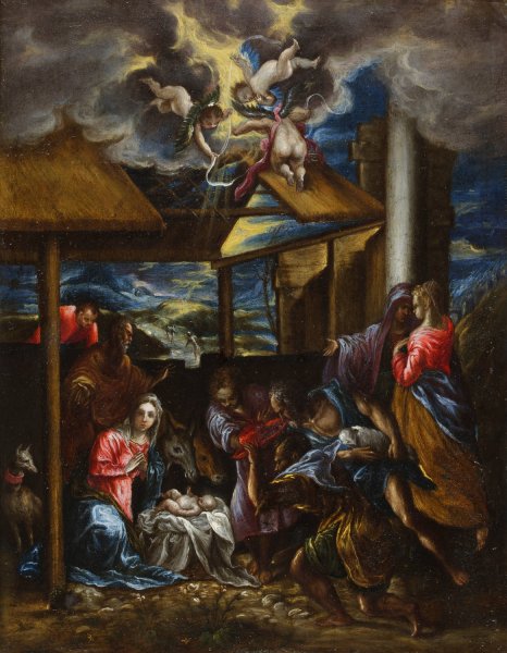 The Adoration Of The Shepherds  by El Greco (Domenikos Theotokopoulos) - Hand-Painted Oil Painting Reproduction