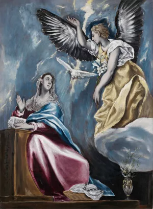 The Annunciation by El Greco (Domenikos Theotokopoulos) Oil Painting