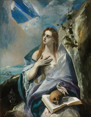 The Penitent Magdalene by El Greco (Domenikos Theotokopoulos) Oil Painting