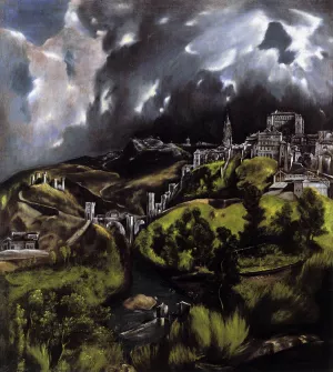 A View of Toledo by El Greco Oil Painting