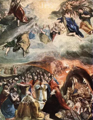 Adoration of the Name of Jesus Dream of Philip II by El Greco - Oil Painting Reproduction