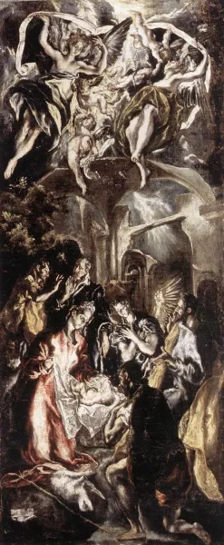 Adoration of the Shepherds by El Greco Oil Painting