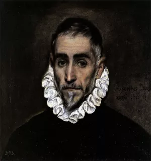 An Elderly Gentleman Oil painting by El Greco