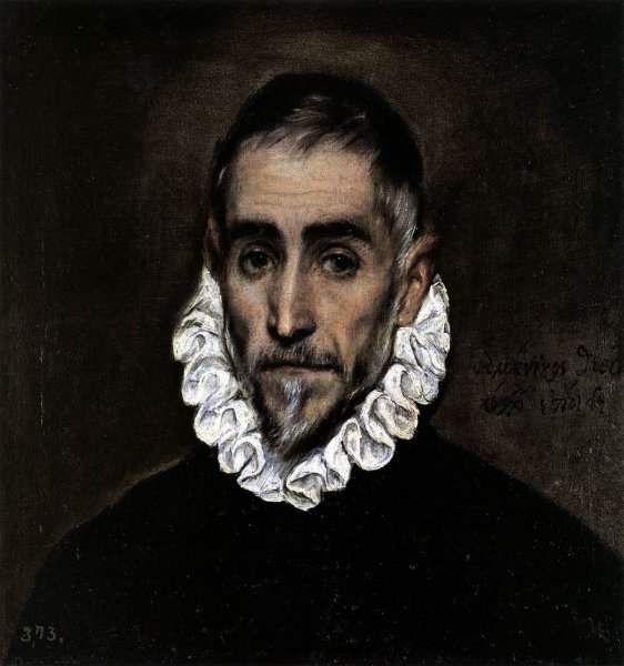 An Elderly Gentleman by El Greco - Hand-Painted Oil Painting Reproduction