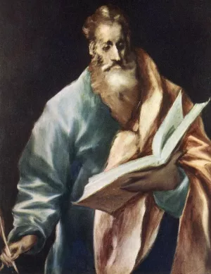 Apostle St Matthew by El Greco - Oil Painting Reproduction