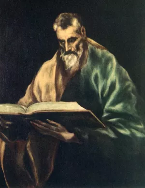 Apostle St Simon by El Greco - Oil Painting Reproduction