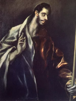 Apostle St Thomas painting by El Greco