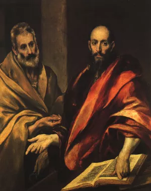 Apostles Peter and Paul Oil painting by El Greco